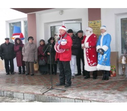 Поздоровлення мера переможців в Новорічному конкурсі. 2013 рік Сватове.
