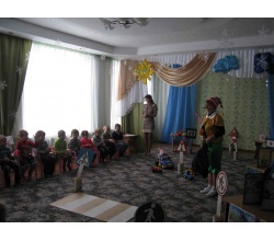 Вікторина на акції щодо додержання правил дорожнього руху, в ДНЗ Журавка